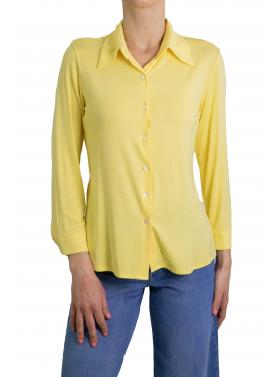 Camicia tinta unita in viscosa